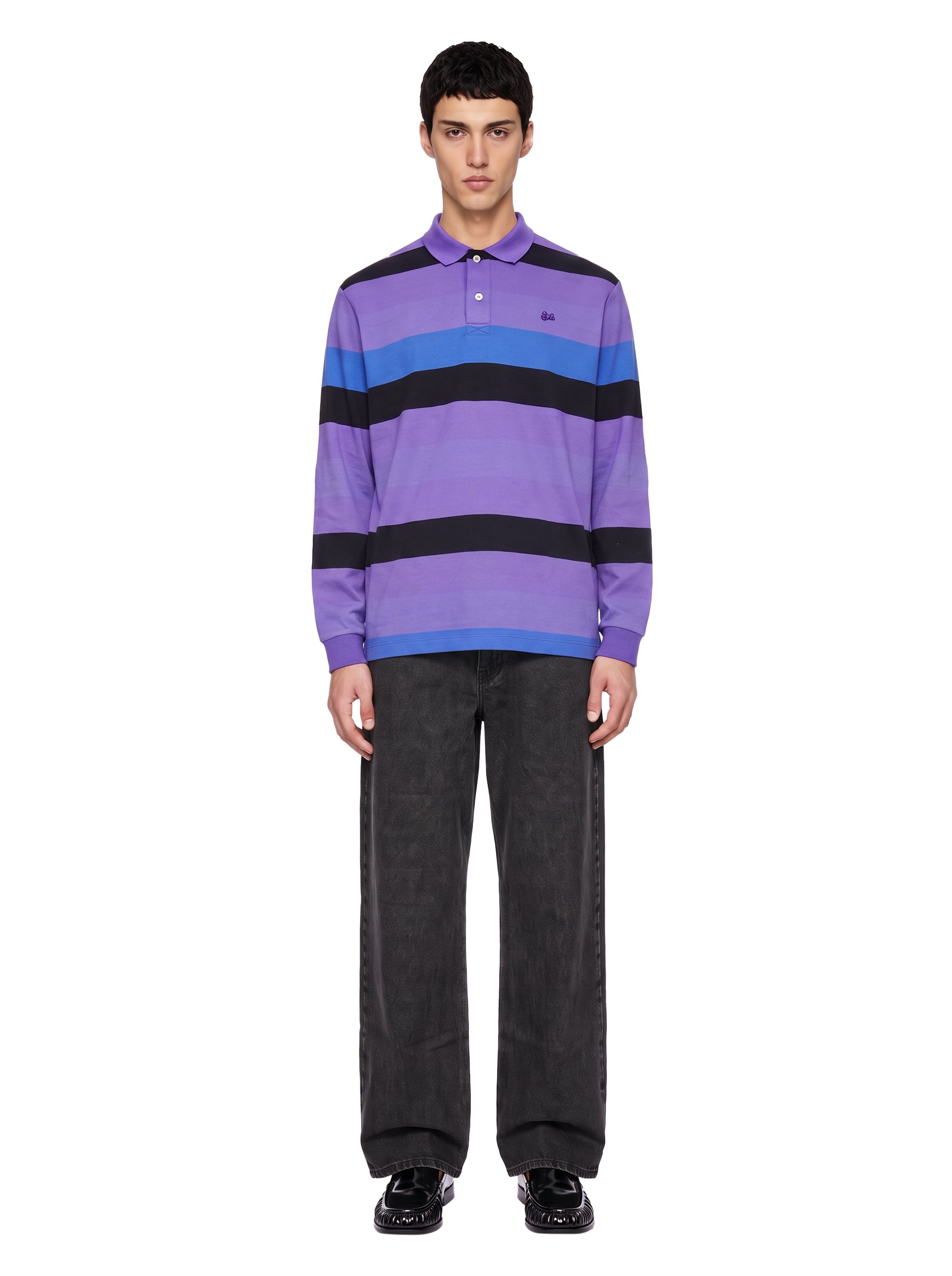 Maglia polo Rugby a righe multicolor 