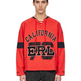 Felpa Hockey con logo in rosso 