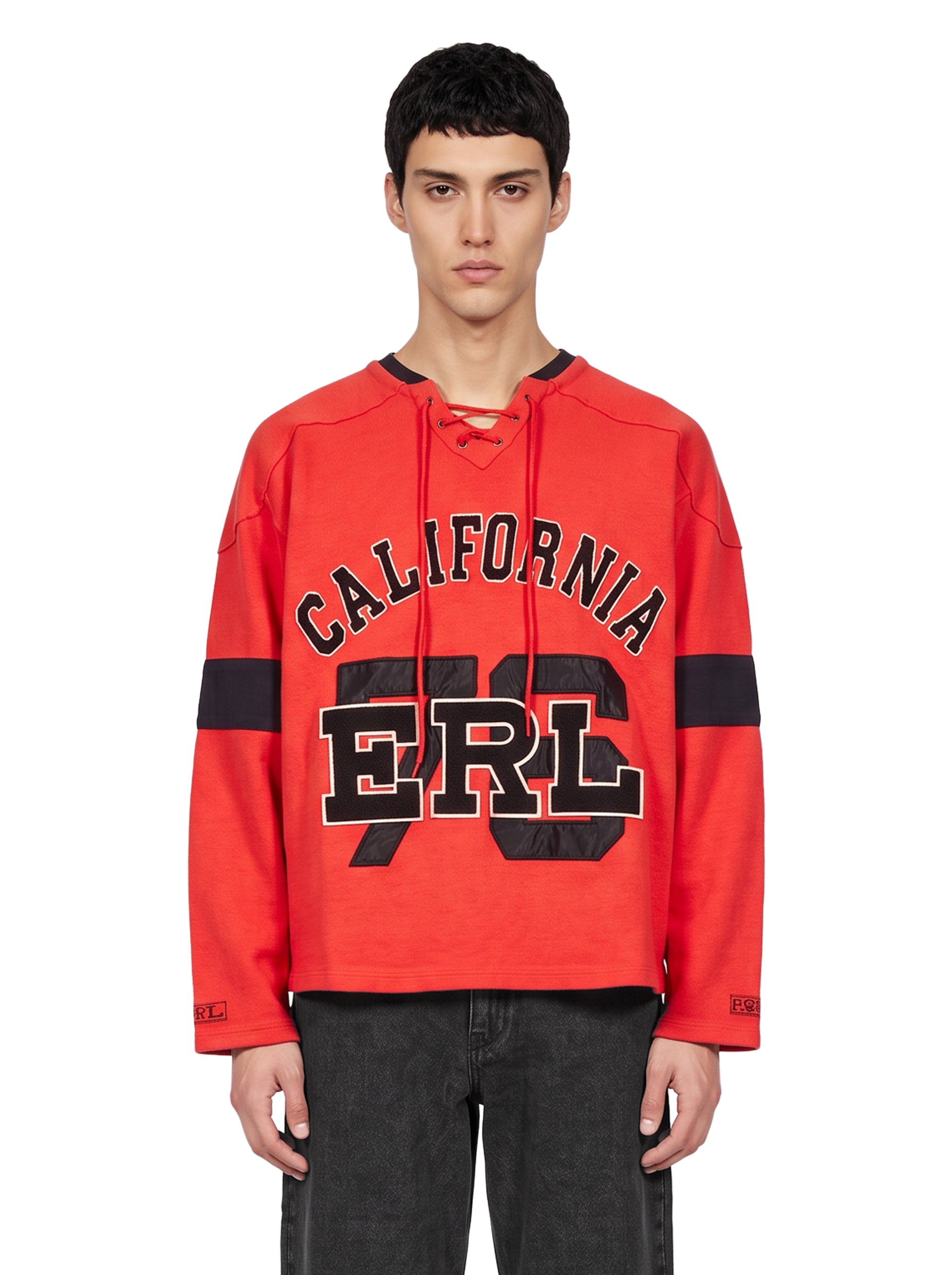 Felpa Hockey con logo in rosso 