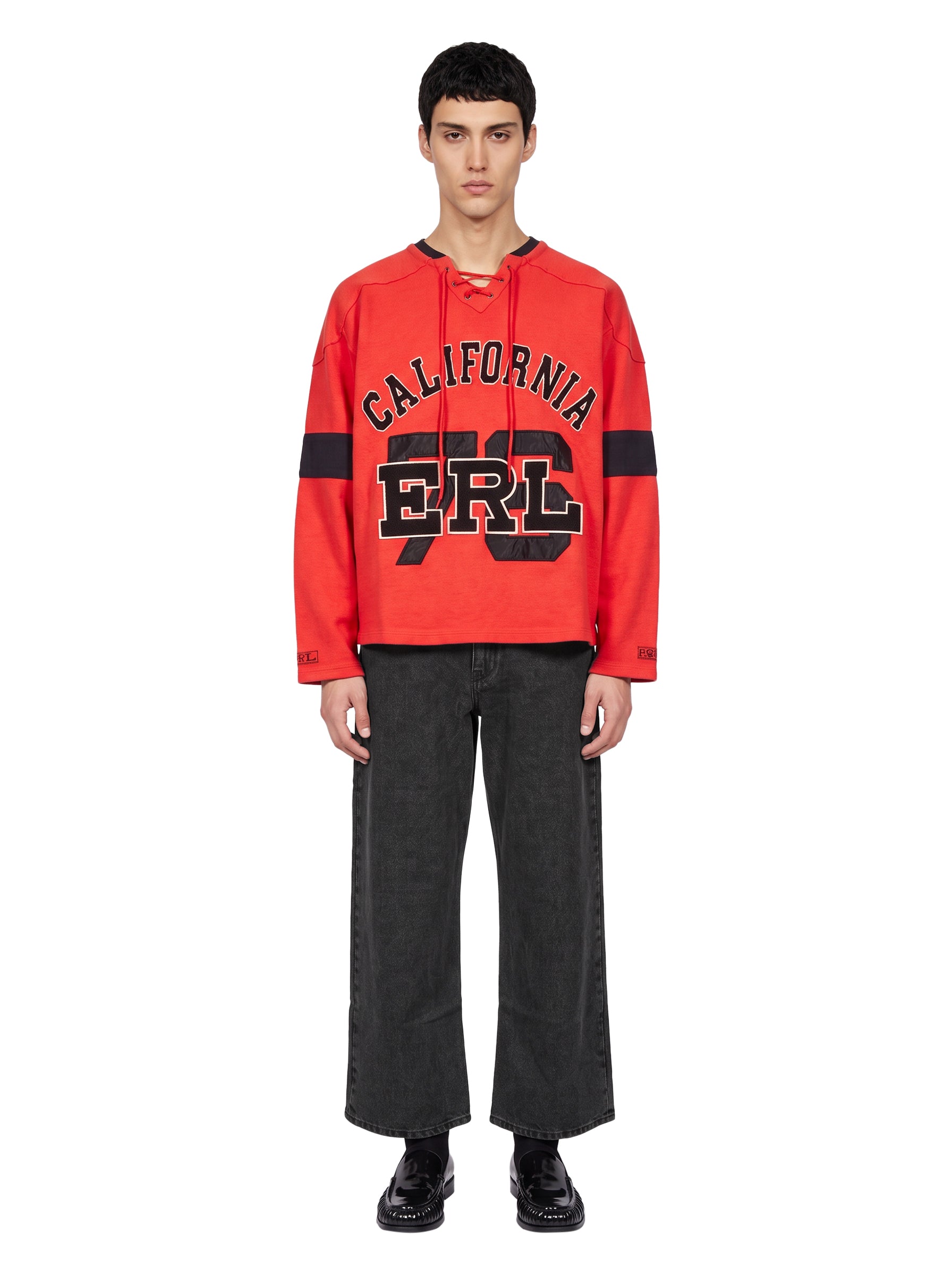 Felpa Hockey con logo in rosso 