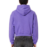 Felpa Script con cappuccio in viola 