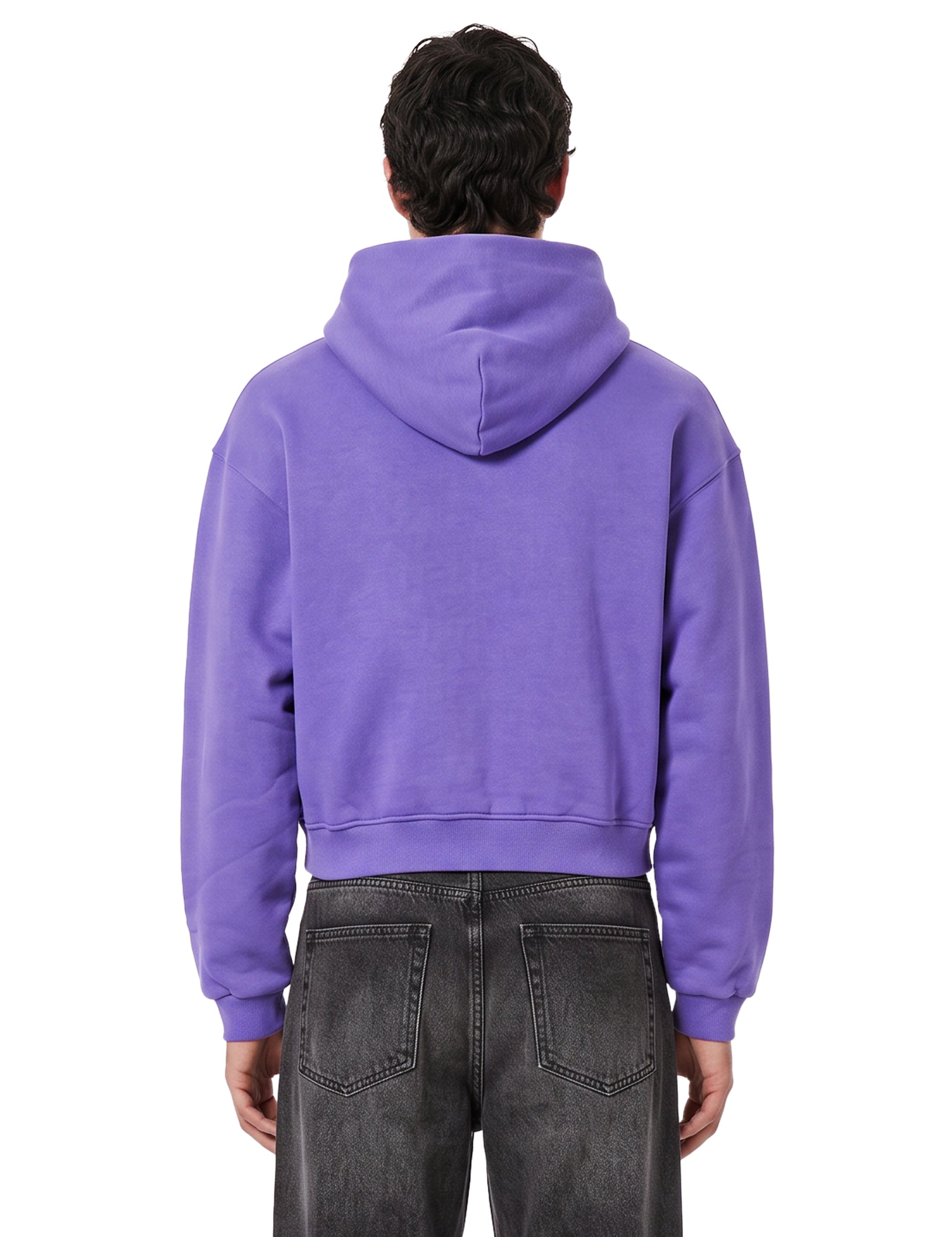 Felpa Script con cappuccio in viola 
