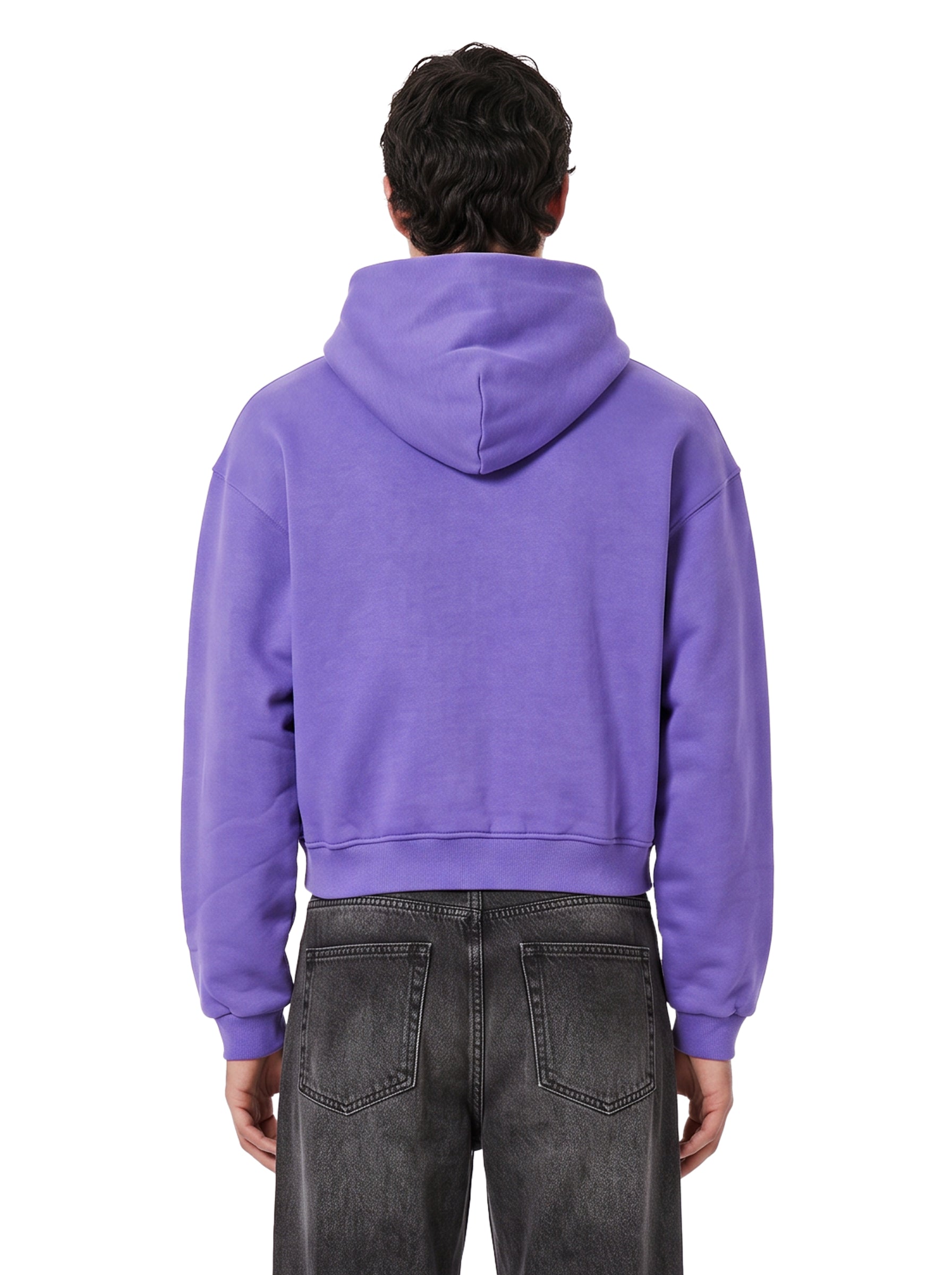 Felpa Script con cappuccio in viola 