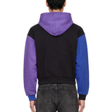 Felpa Color Block con cappuccio multicolor 