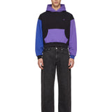 Felpa Color Block con cappuccio multicolor 