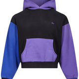 Felpa Color Block con cappuccio multicolor 