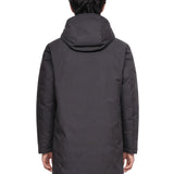Parka lungo double front in blu 