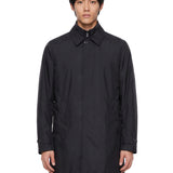 Cappotto impermiabile con tasche in blu 