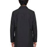 Cappotto impermiabile con tasche in blu 