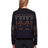 Blouson samarcanda in jacquard blu 