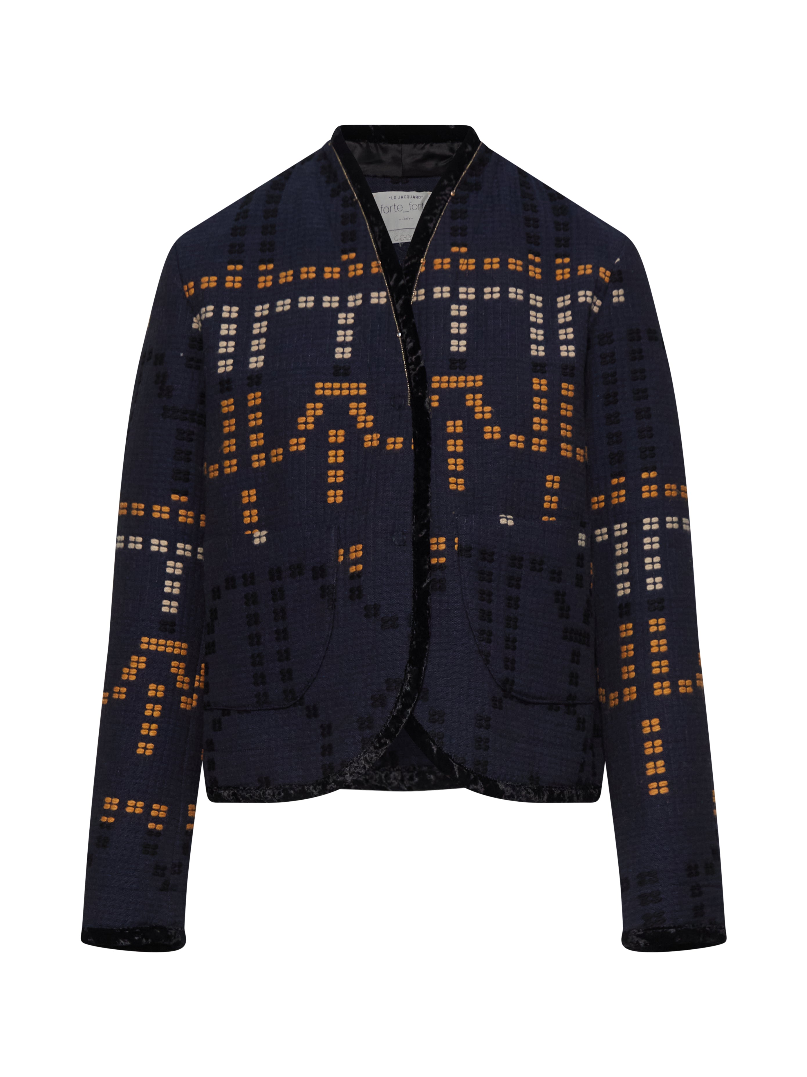 Blouson samarcanda in jacquard blu 
