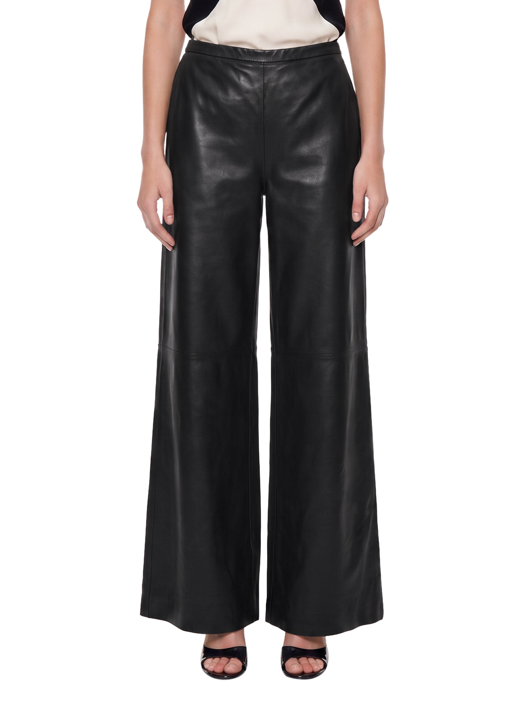 Pantalone in pelle verde 