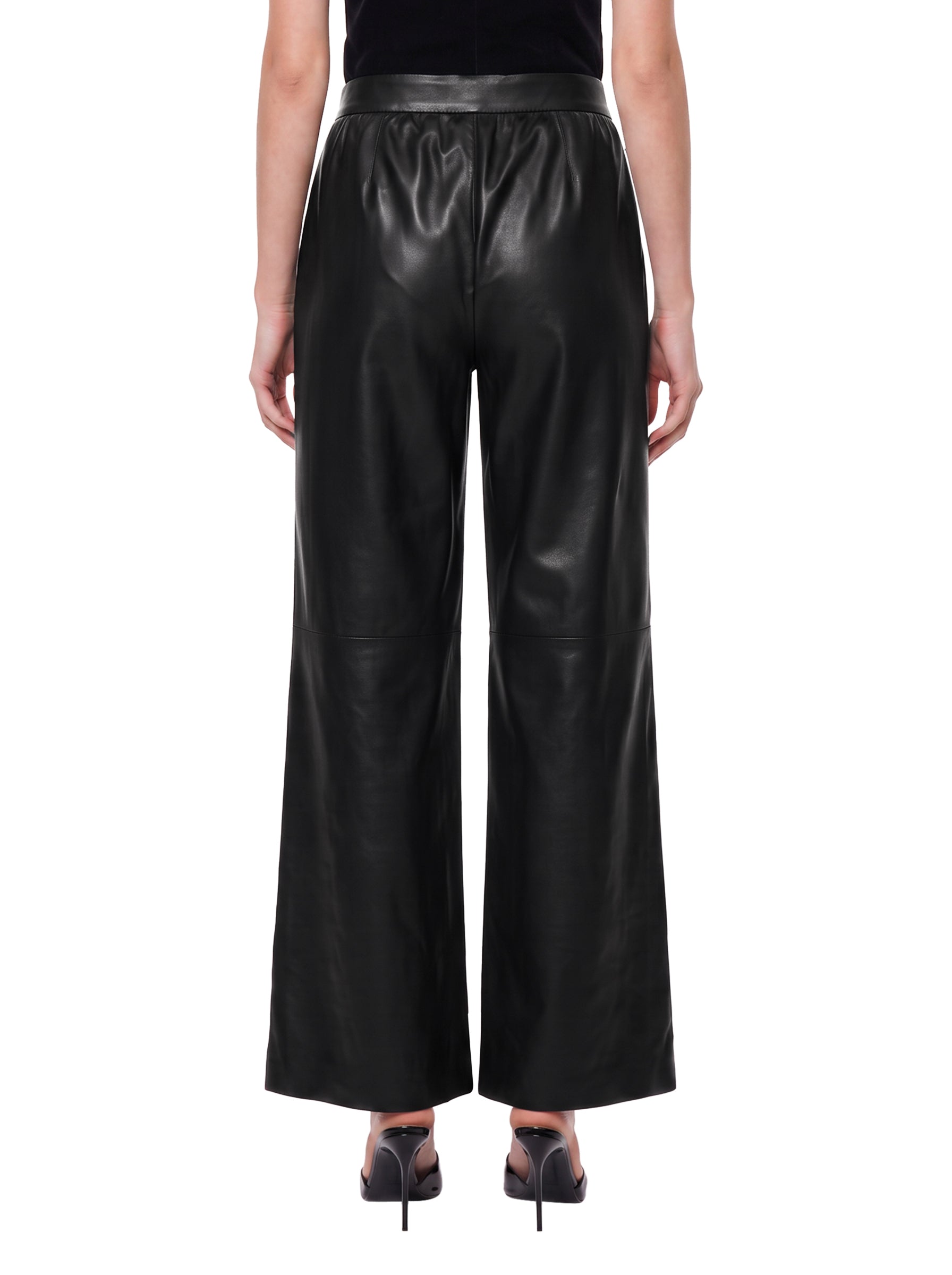 Pantalone in pelle verde 
