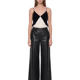 Pantalone in pelle verde 