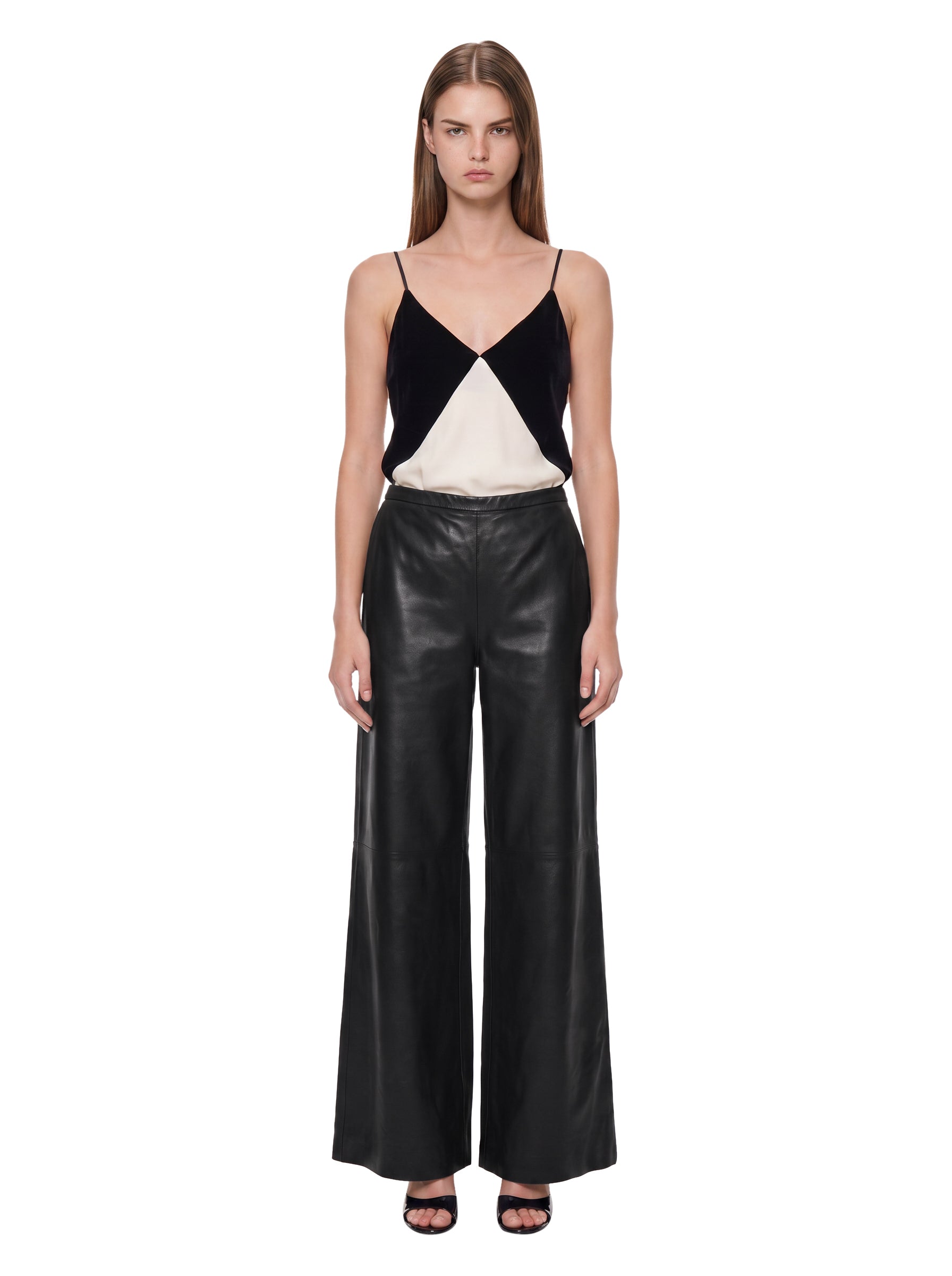 Pantalone in pelle verde 