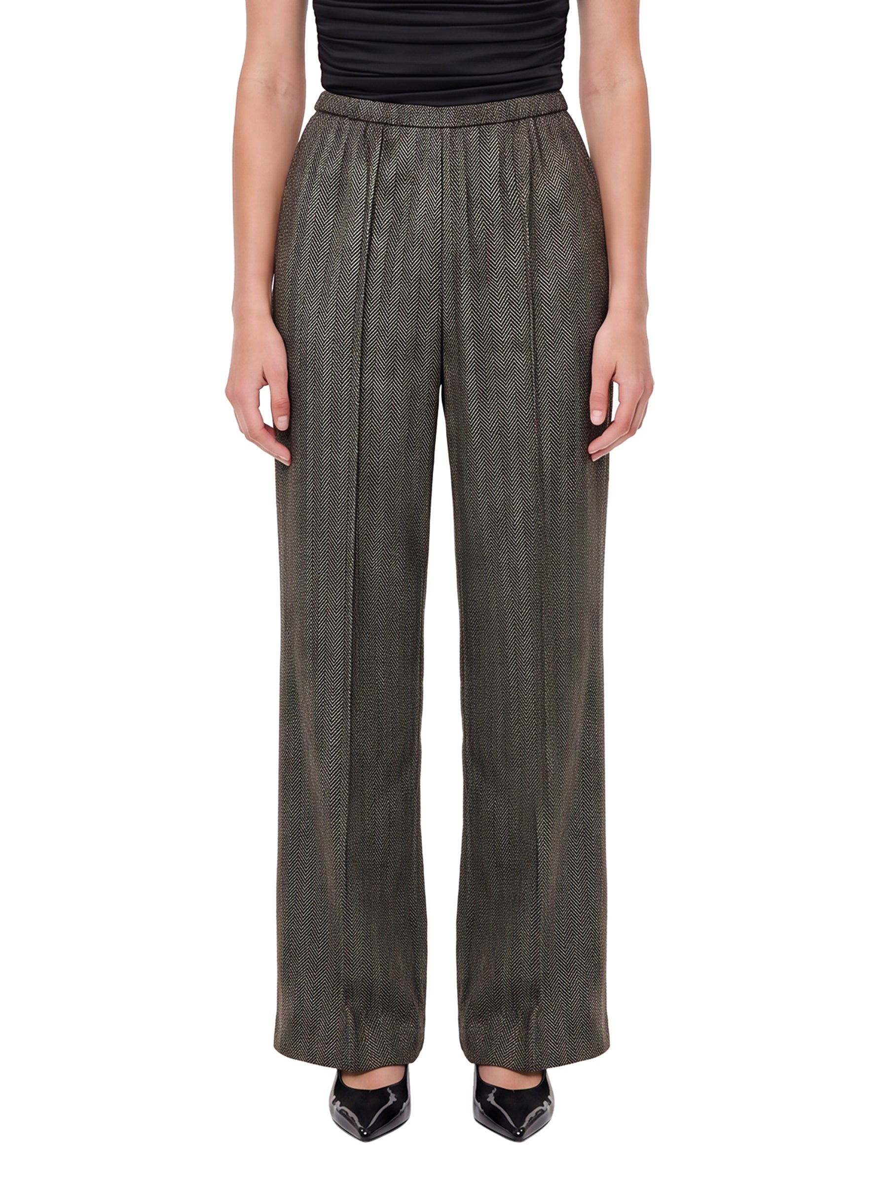 Pantalone jaspé in grigio 