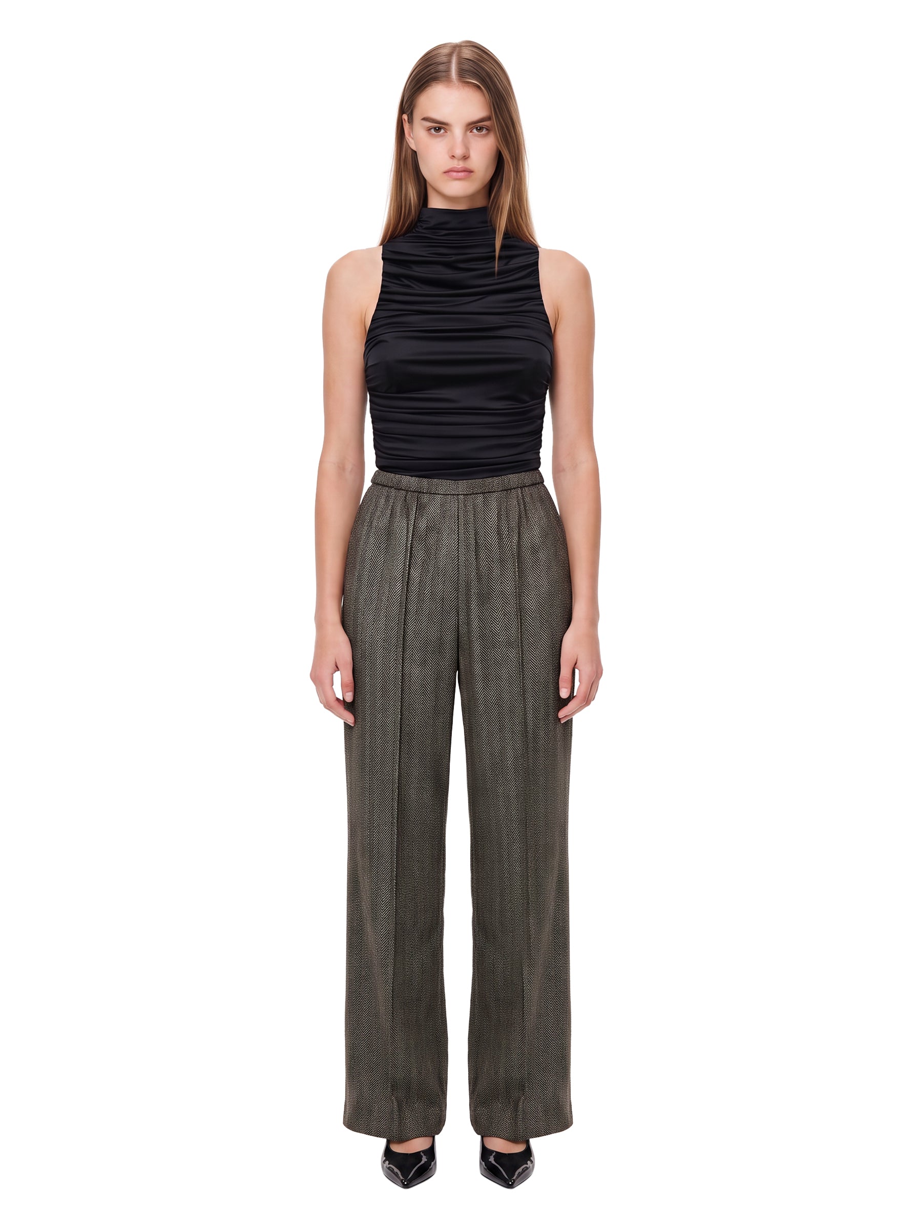 Pantalone jaspé in grigio 