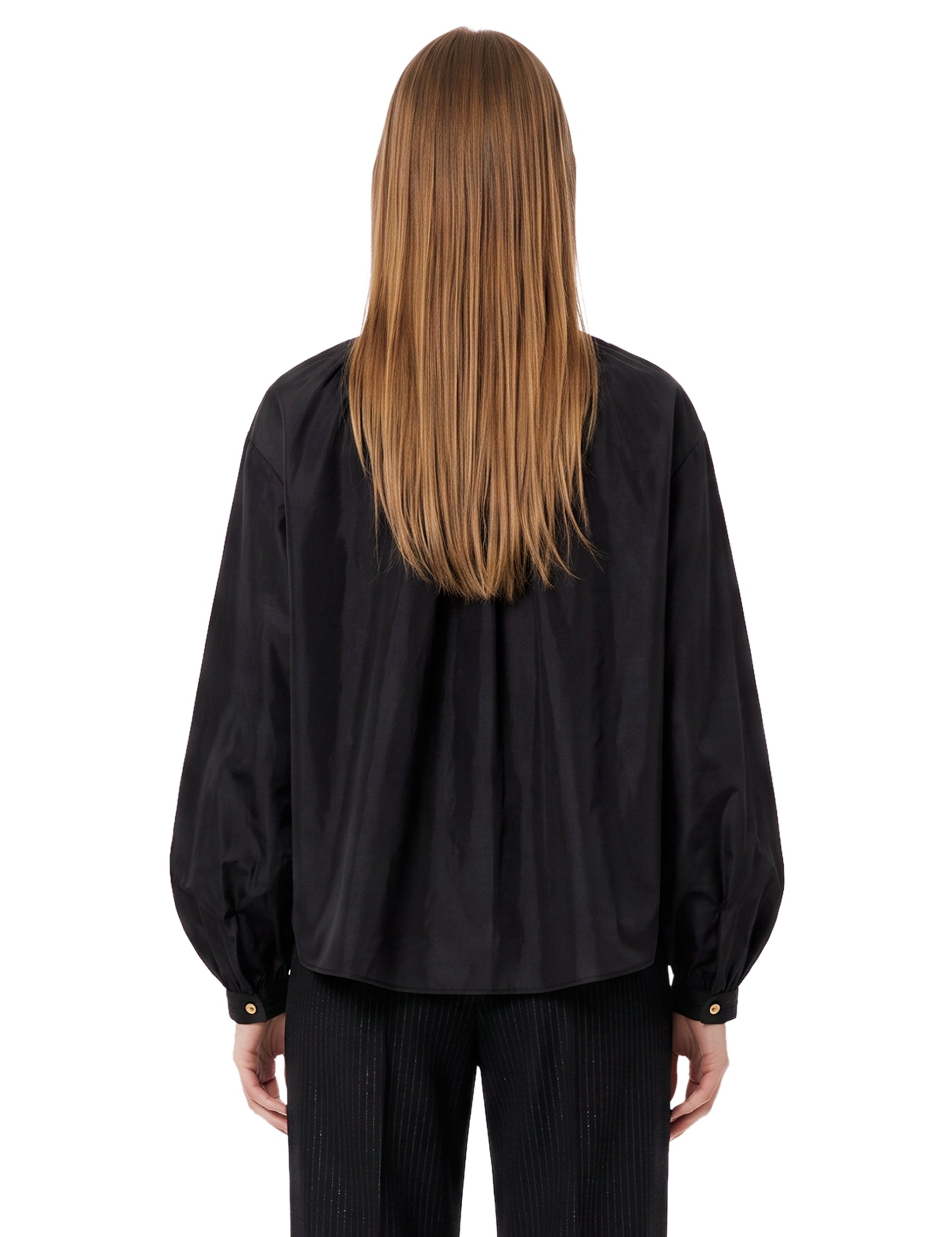Camicia Fleurs D'Orient in nero 