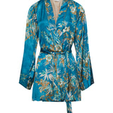 Kimono bambou secret in satin azzurro 
