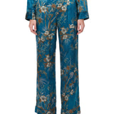 Pantalone bambou secret in satin azzurro 