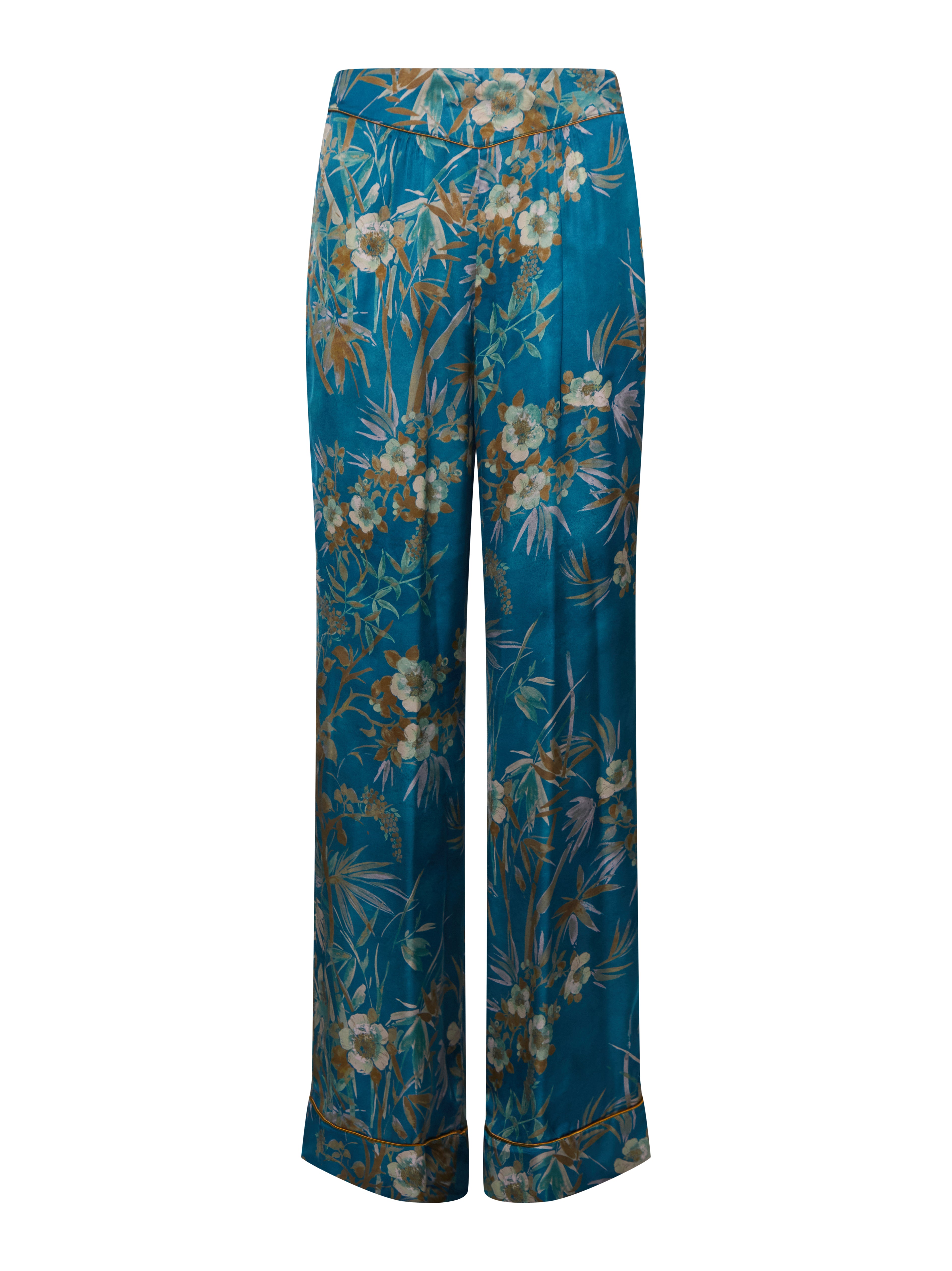 Pantalone bambou secret in satin azzurro 