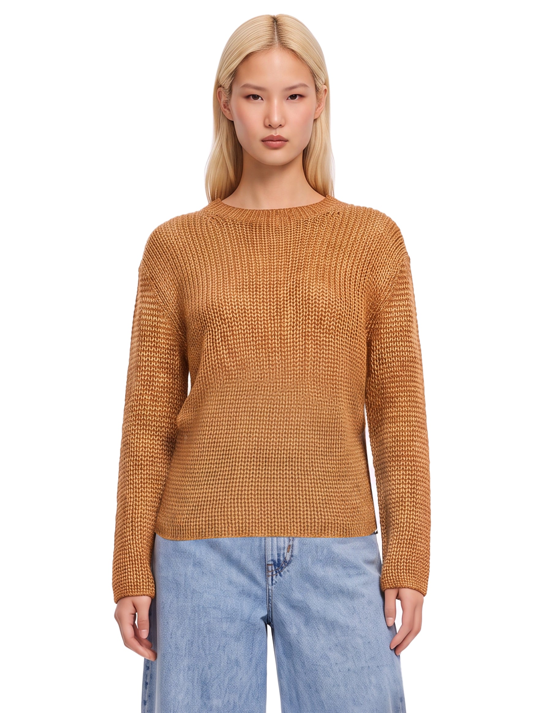Maglione girocollo in arancione 