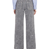 Pantaloni denim flock in grigio 