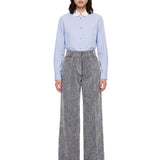 Pantaloni denim flock in grigio 