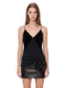 Top slip in velluto nero