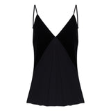 Top slip in velluto nero 