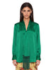 Camicia con sciarpa in verde