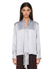 Camicia con sciarpa in grigio