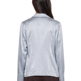 Camicia con sciarpa in grigio 