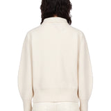 Maglia con zip in avorio 