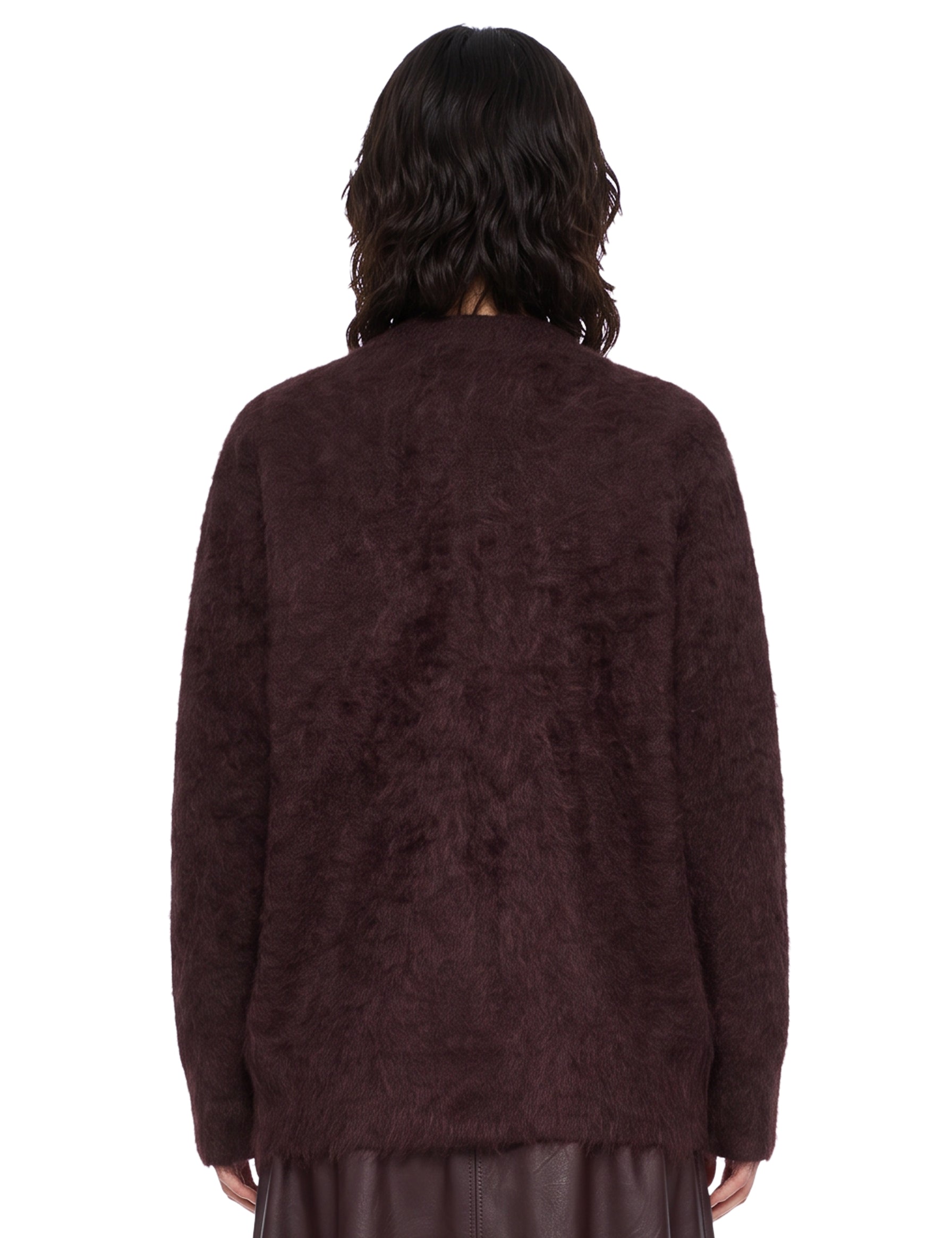 Cardigan con tasche in marrone 