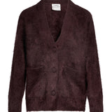 Cardigan con tasche in marrone 