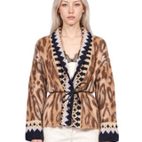 Cardigan jacquard multicolor 