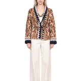 Cardigan jacquard multicolor 