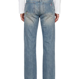 Jeans effetto dipinto in azzurro 
