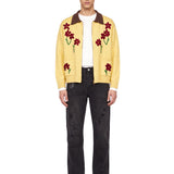 Cardigan con ricami in giallo 