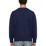 Maglione ricamato Wildlife in blu 