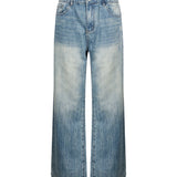 Jeans a gamba ampia in celeste 