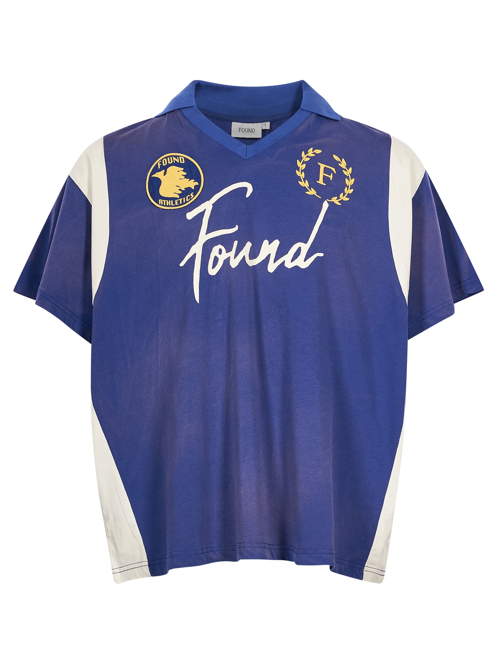 T-shirt Premier League in bianco e blu 