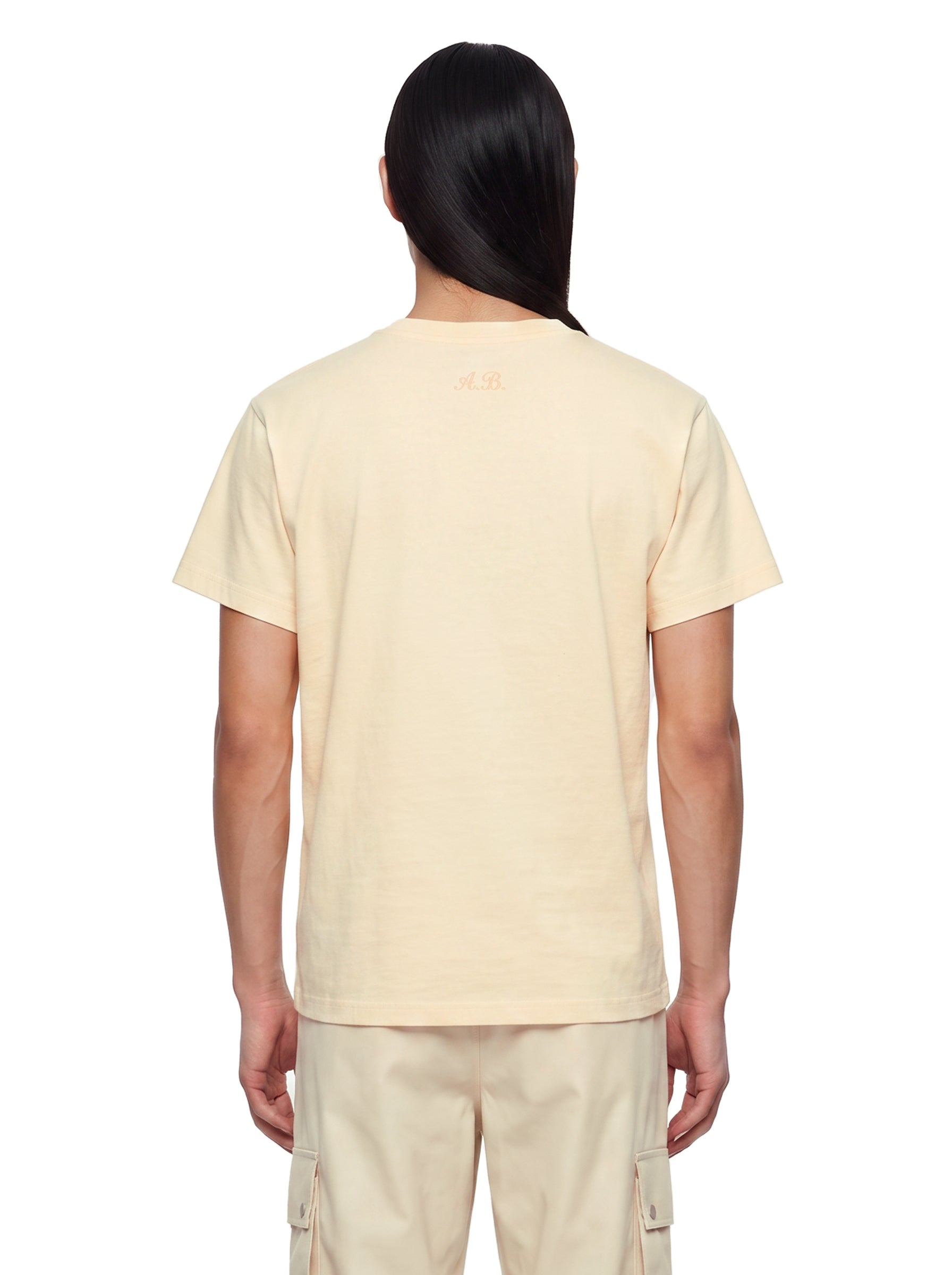 T-shirt con stampa Flower in beige 