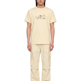 T-shirt con stampa Flower in beige 