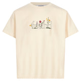 T-shirt con stampa Flower in beige 