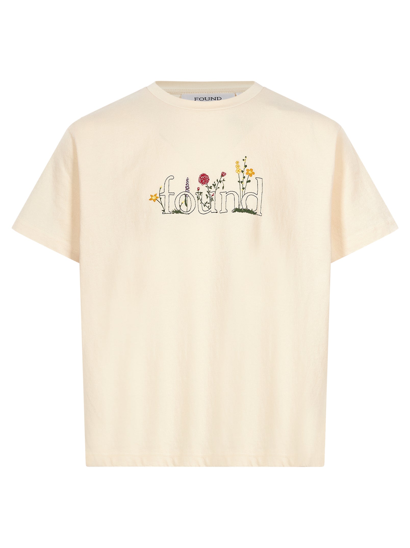 T-shirt con stampa Flower in beige 