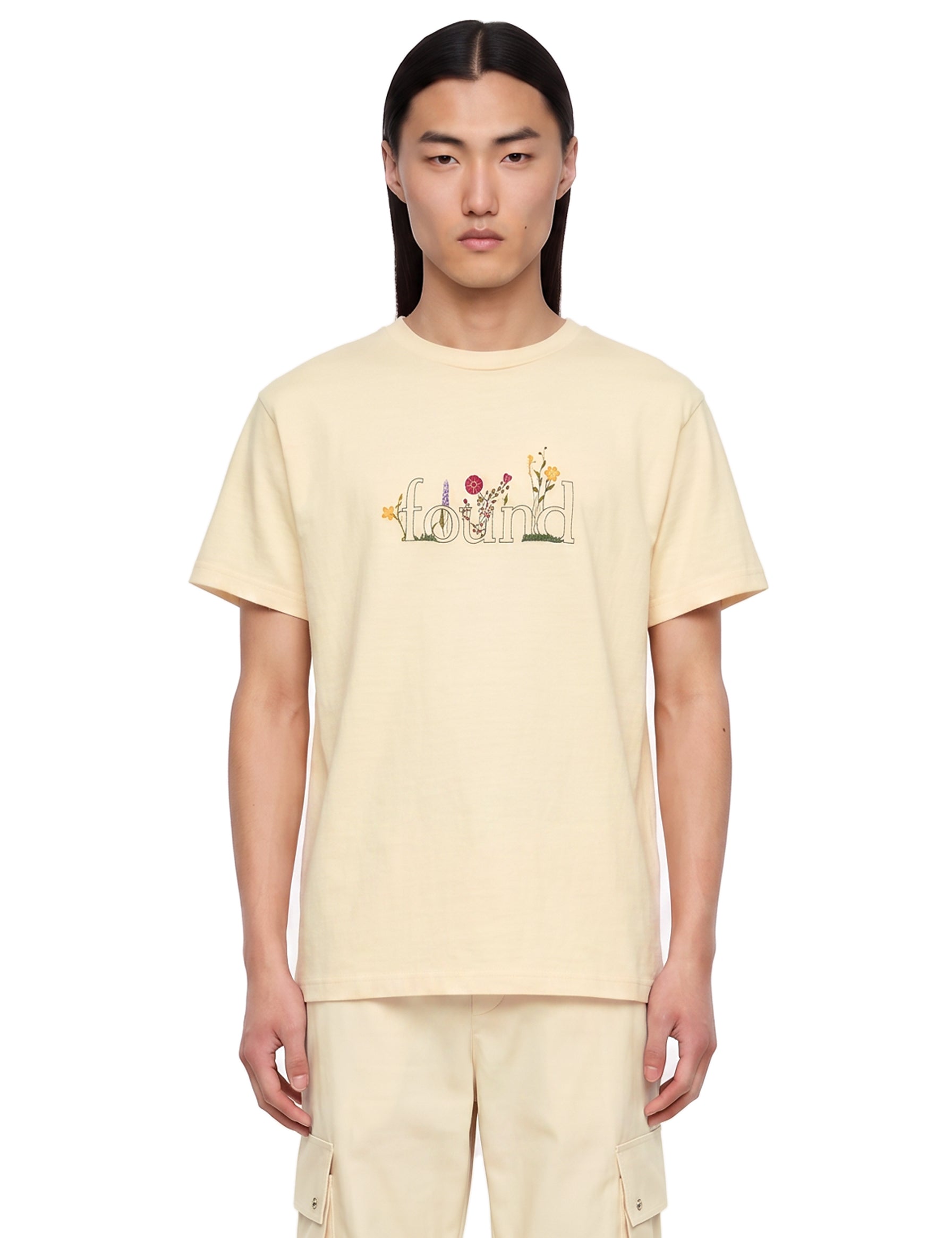 T-shirt con stampa Flower in giallo 