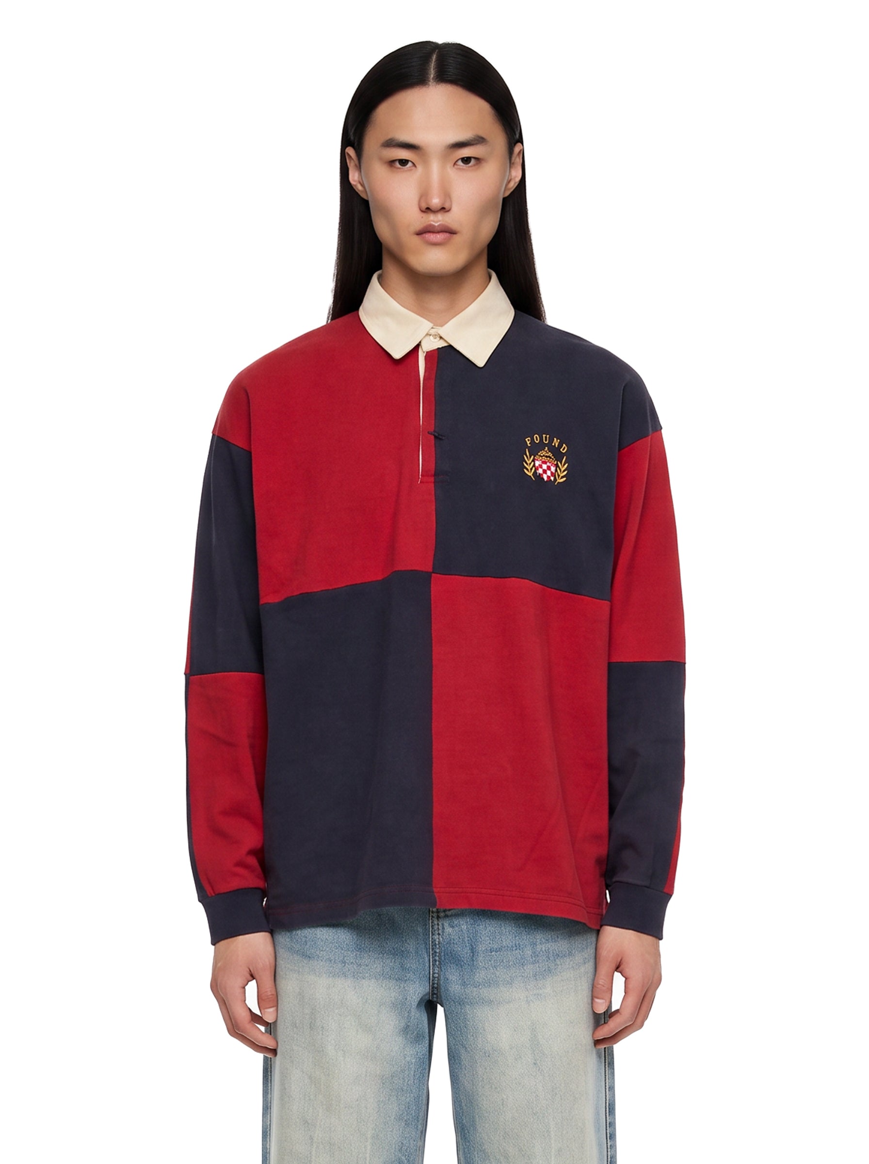T-shirt a maniche lunghe crestfield rugby multicolre 