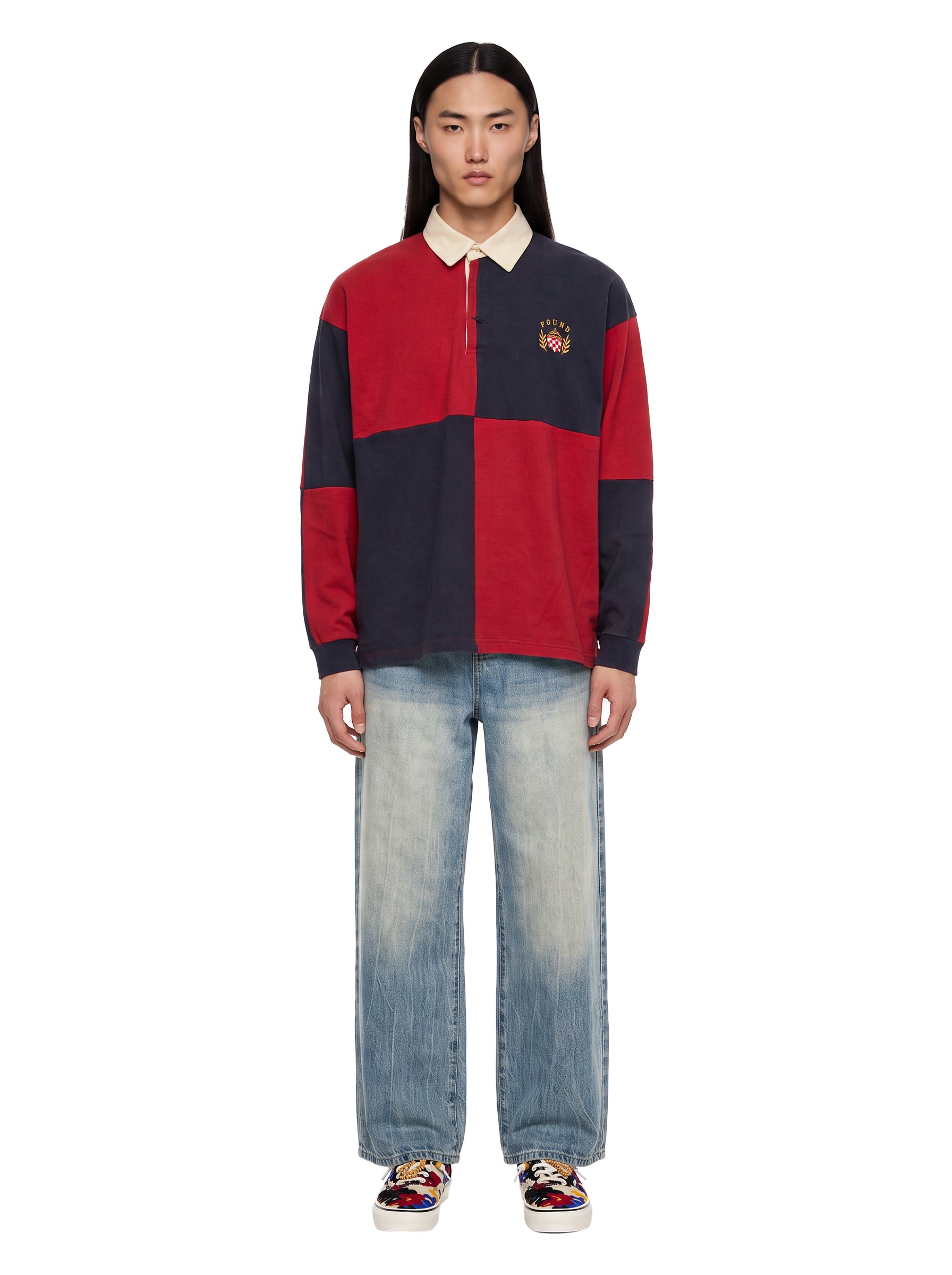T-shirt a maniche lunghe crestfield rugby multicolre 